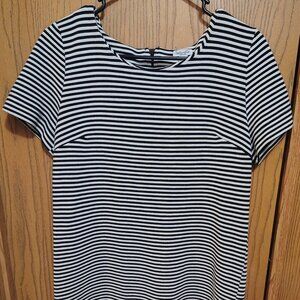 Splendid Black and White Stripe Short Sleeve Dress Size Medium